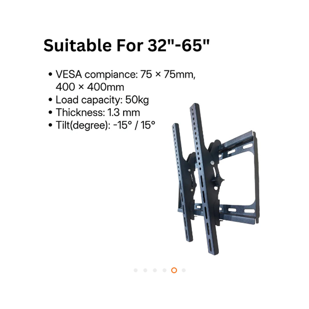 Master D 32"-65" LED TV BRACKET - Wall Mount (TILT) | MD-C45T | Suitable For All Types of TVs From 32" to 65"