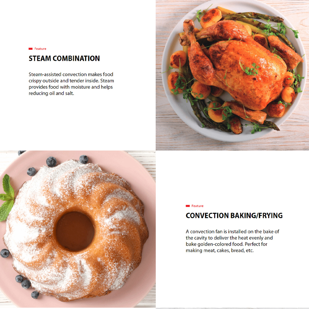 TOSHIBA 20L S1 Steam Oven MS1-TC20SF(BK) | 23 Auto Menu + 3 Cleaning Mode | Innovative Vapour-Loop System | Direct Steam Injection | 3 Steaming Modes | Steam Oven with 1 Year Warranty