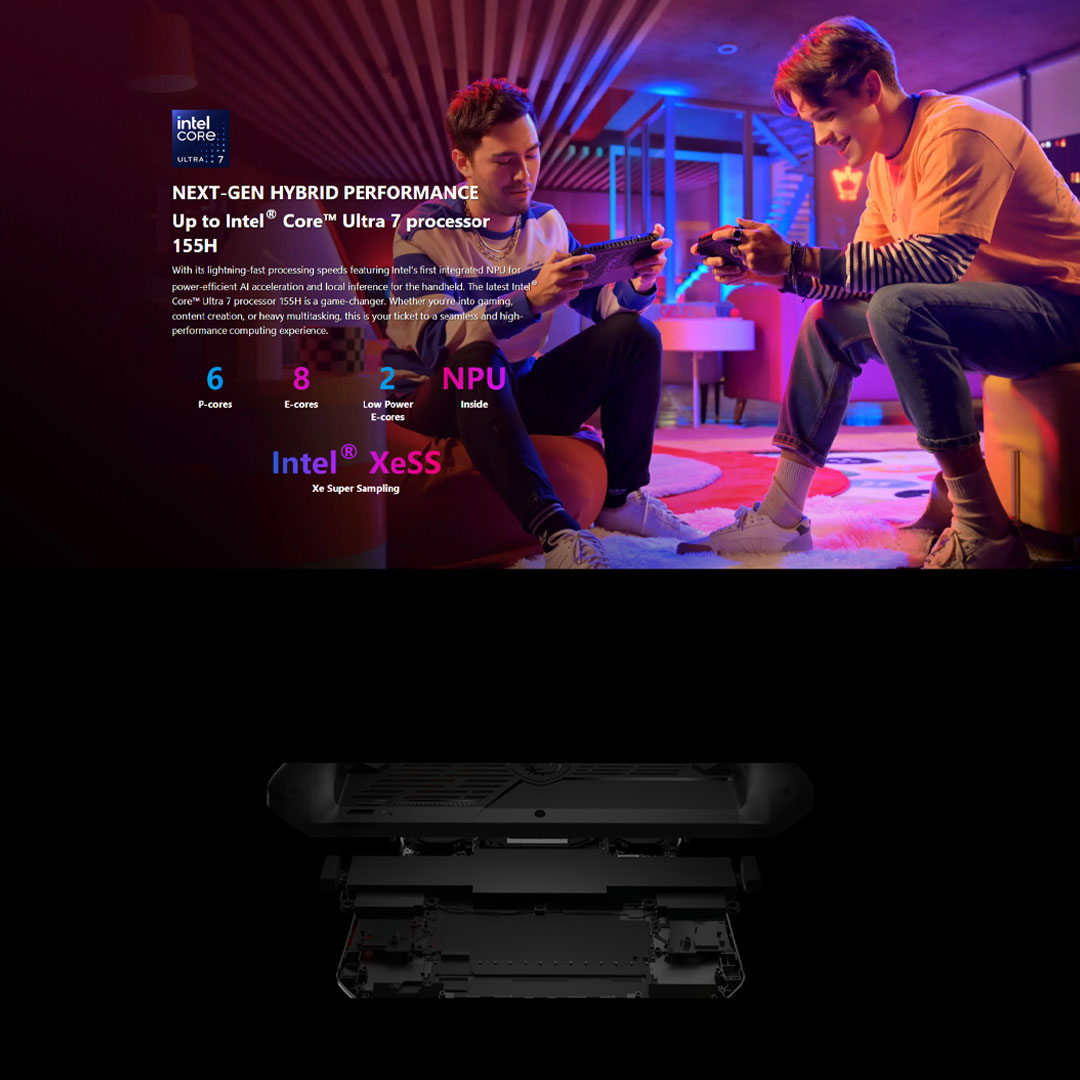 MSI 7" Claw A1M Handheld Portable Gaming | Windows 11 Home | 65W PD Adapter | Wi-Fi 7 + Bluetooth 5.4 | Up to Intel Core Ultra 7 Processor with Intel AI Boost (NPU) | Portable Gaming with 1 Year Warranty