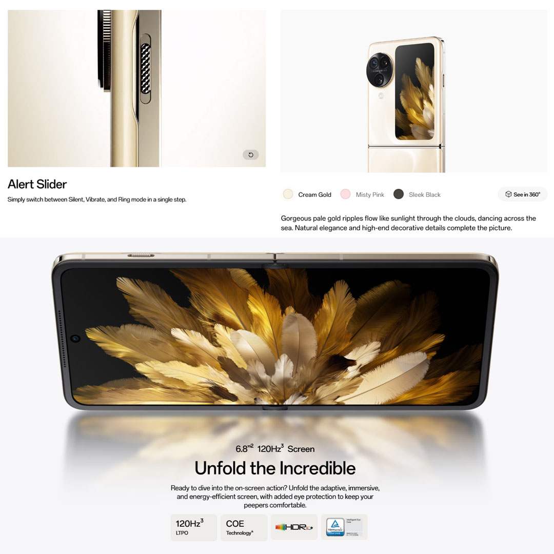 (Pre-Order till 27.10.2023) OPPO Find N3 Flip 12GB+256GB | 6.8" LTPO AMOLED Display | 50MP Camera | 4300mAh Battery | Smartphone with 1 Year Warranty