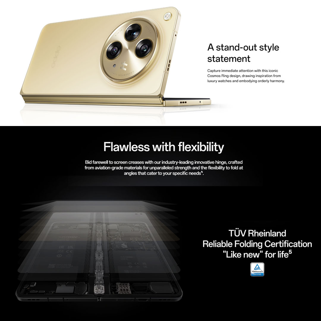 (Pre-Order till 27.10.2023) OPPO Find N3 16GB+512GB | 7.82" LTP03 OLED | 64MP Main Camera | 4805mAh Battery | NFC | Smartphone with 1 Year Warranty