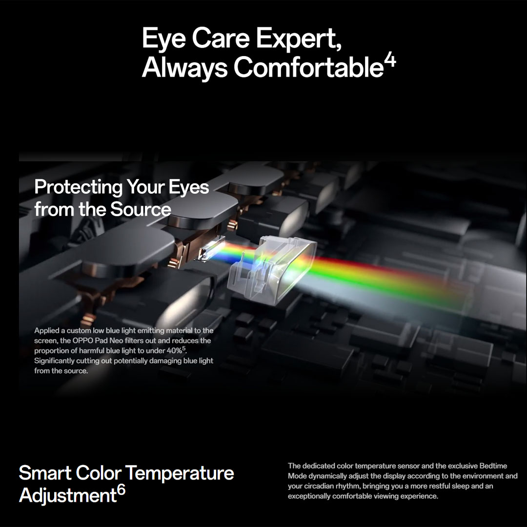 OPPO Pad Neo Wifi 6GB+128GB / Neo Lte 8GB+128GB | Super Battery, Super Energy | All-round Immersive Entertainment | Support 4G LTE | Tablet with 1 Year Warranty