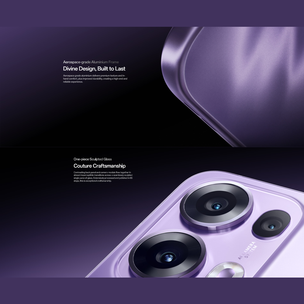 OPPO Reno13 Pro 5G | 5800mAh Large Battery | 80W SUPERVOOC Flash Charge | 5800mAh Large Battery | Mediatek Dimensity 8350