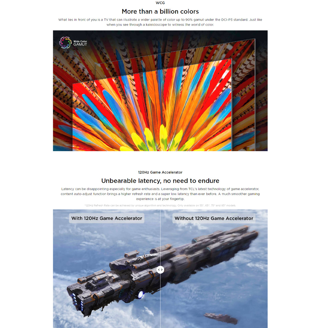 TCL 85" / 98" 4K UHD Google TV | 85P745 / 98P745 | 4K UHD + HDR 10 | 120Hz Game Accelerator | AiPQ Engine 3.0 | Google TV with 2 Year warranty