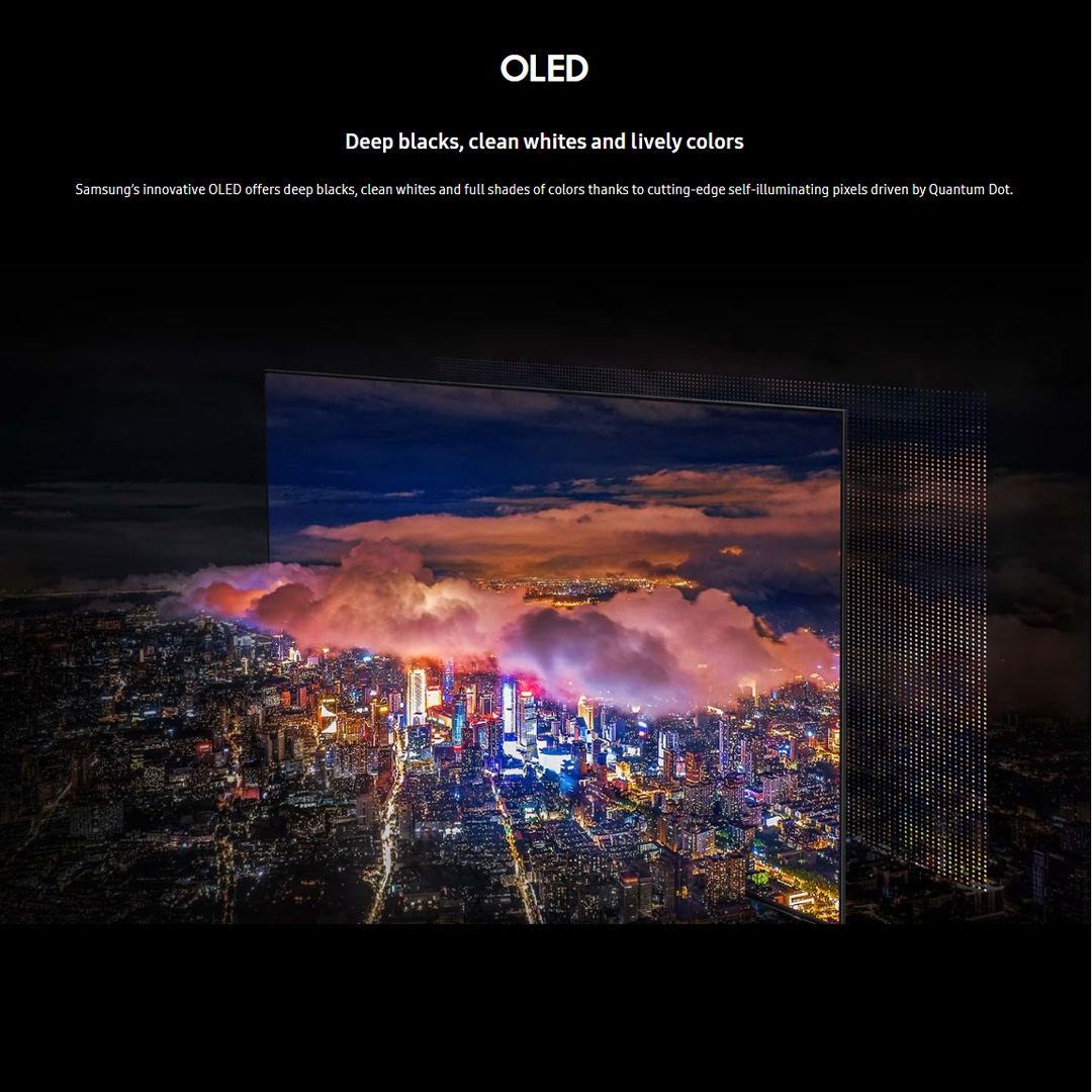 SAMSUNG 77" 4K UHD Smart OLED TV QA77S90CAKXXM | LaserSlim Design | Tizen™ Smart TV | App Casting | Web Browser | SmartThings | Smart TV with 2 Year Warranty