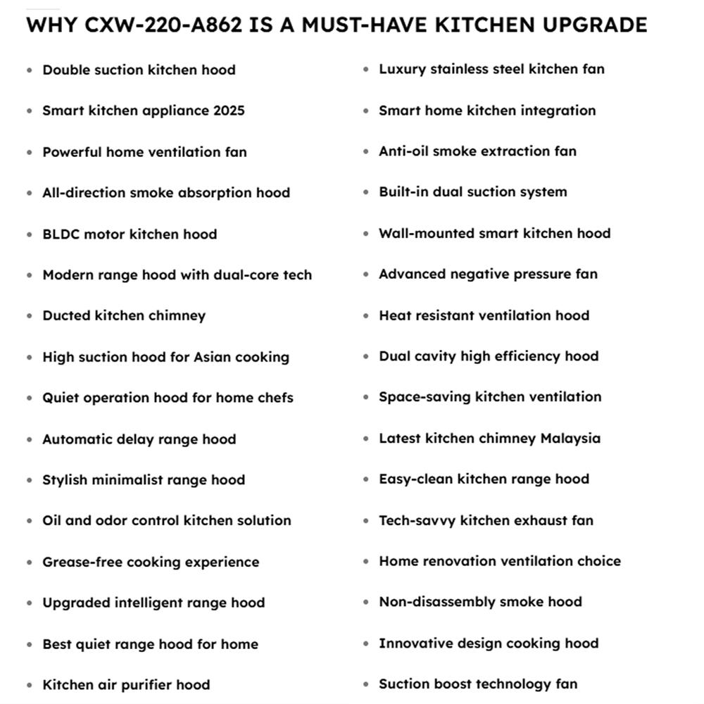 ROBAM 2000m3/h Dual-Cavity Range Hood Black SRB-A862 | Absorbing Smokes in All Directions | Low-Noise Operation Quiet