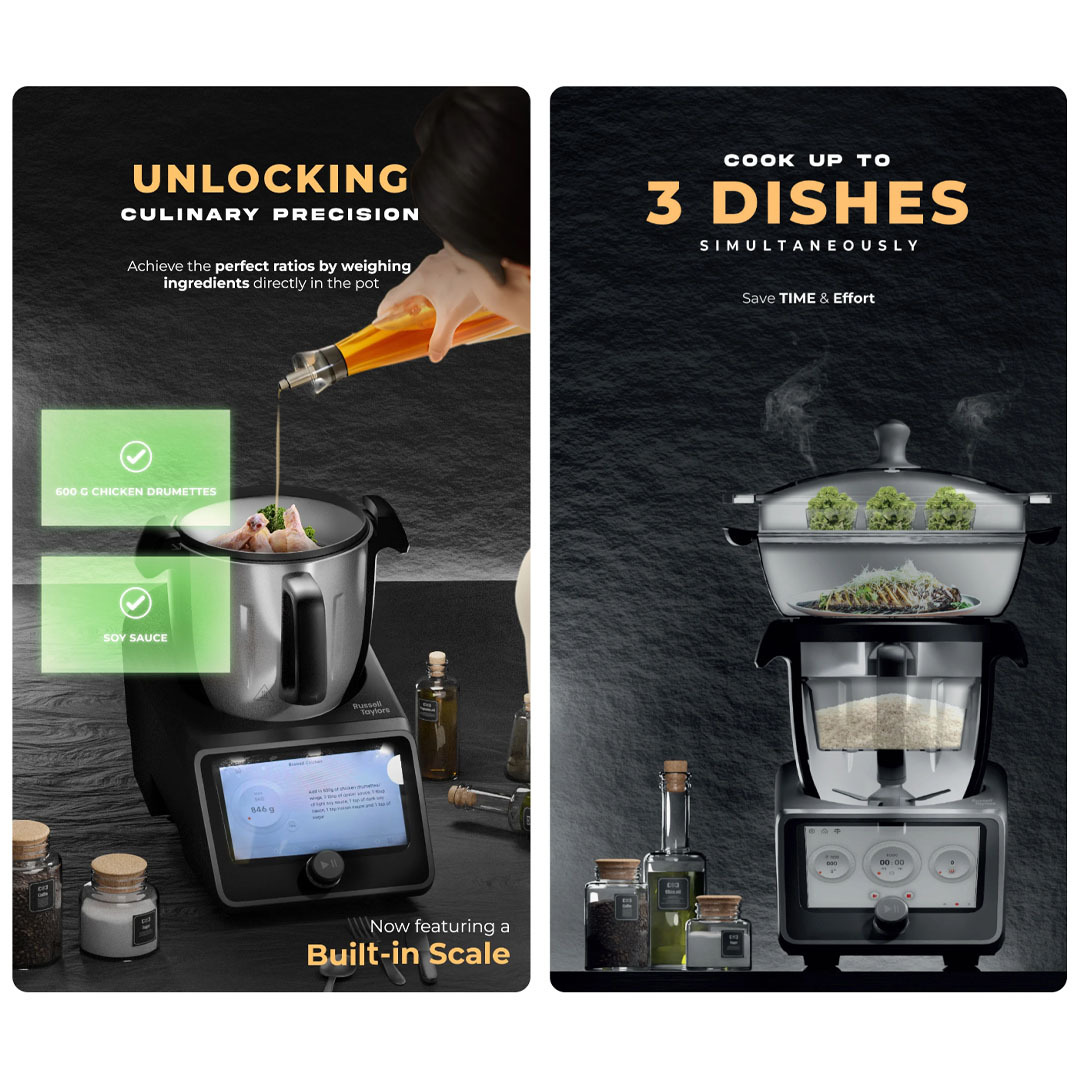 Russell Taylors 3L iMix Smart Cooker Automatic Cooking Robot i5 | Unlocking Culinary Precision | Cook Up to 3 Dishes | Seamless Cooking |  Smart Cooker with 2 Year Warranty