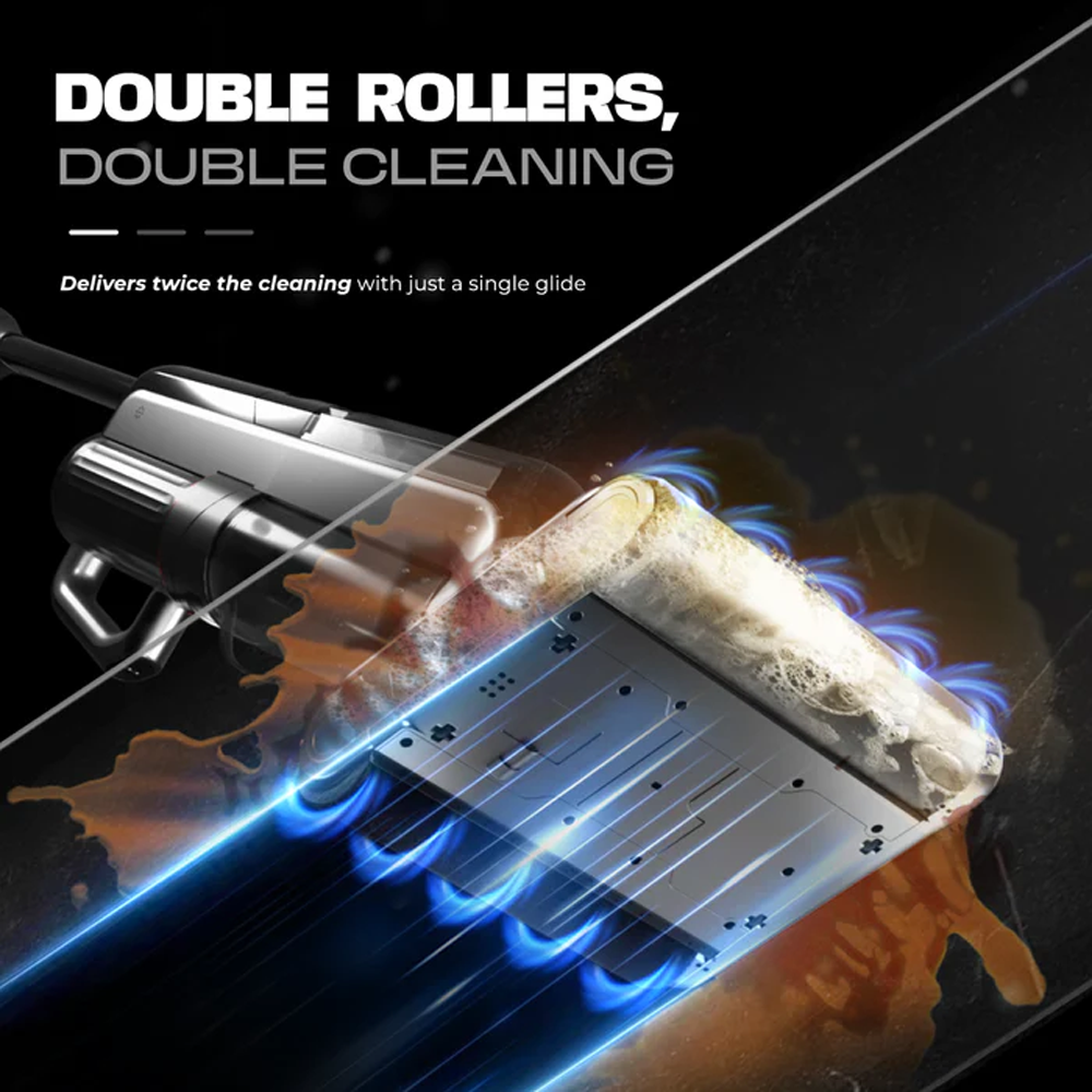 Russell Taylors 250W Dual Roller Wet Dry Cordless Floor i4 | 4-in-1 Cleaning Expert | Double roller | Double cleaning