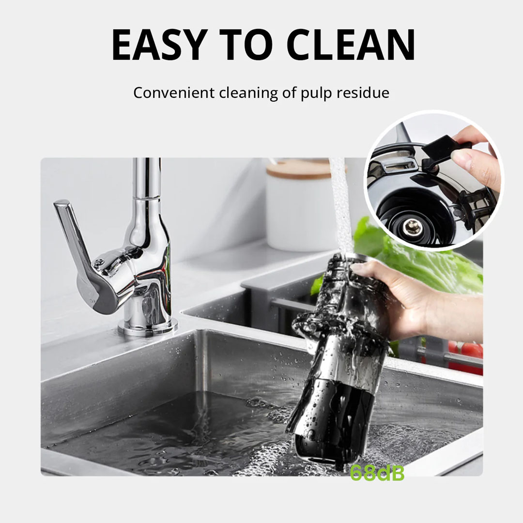 Russell Taylors 80MM Masticating Cold Press Slow Juicer with Wide Feeding Tube SJ2 | 200W | Super Filter | Low-Noise Operation | Easy to Clean | Juicer with 2 Years Warranty