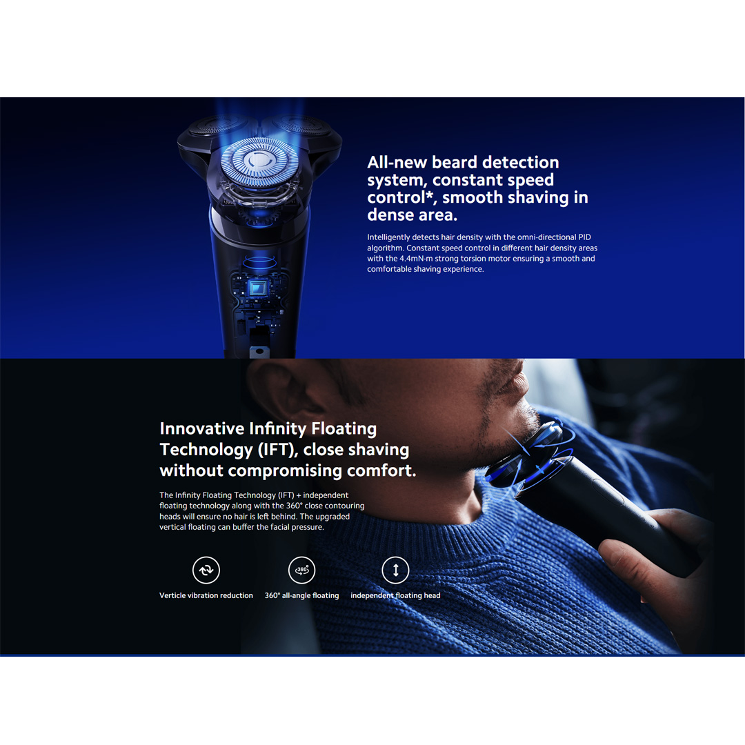Xiaomi Electric Shaver S700 | IPX7 Waterproof Rating | Innovative Ceramic Blade | Three Speed Modes | Electric Shaver with 1 Year Warranty