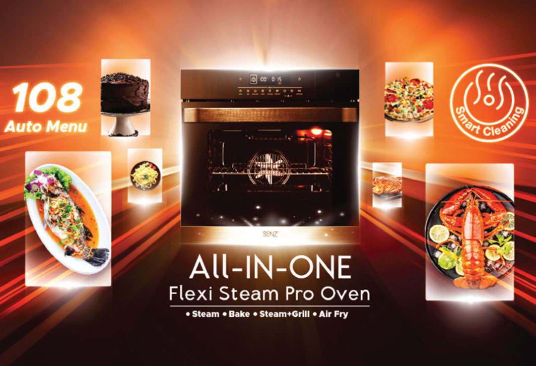 SENZ FlexiSteam Pro IntelClean Oven  SZ-SOV3412/SZ-SOV70108 | Steam Mode | Child Safety Lock | Smart Auto Cleaning | Oven with 1 Year Warranty