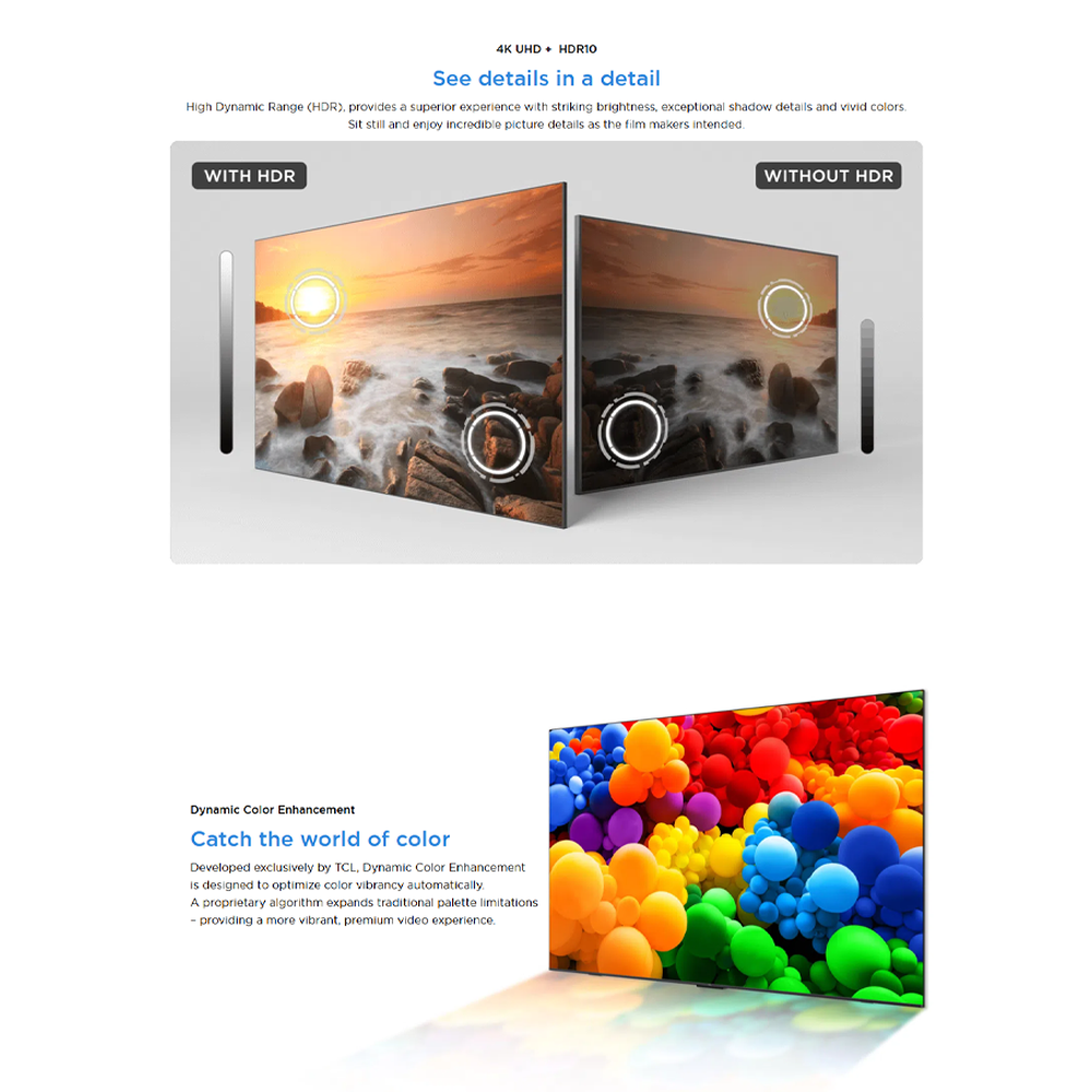 [2025 New Model] TCL 55"/65"/75" 4K HDR Google TV | P61K Series | Dolby Audio | AiPQ Processor | MEMC | HVA Panel