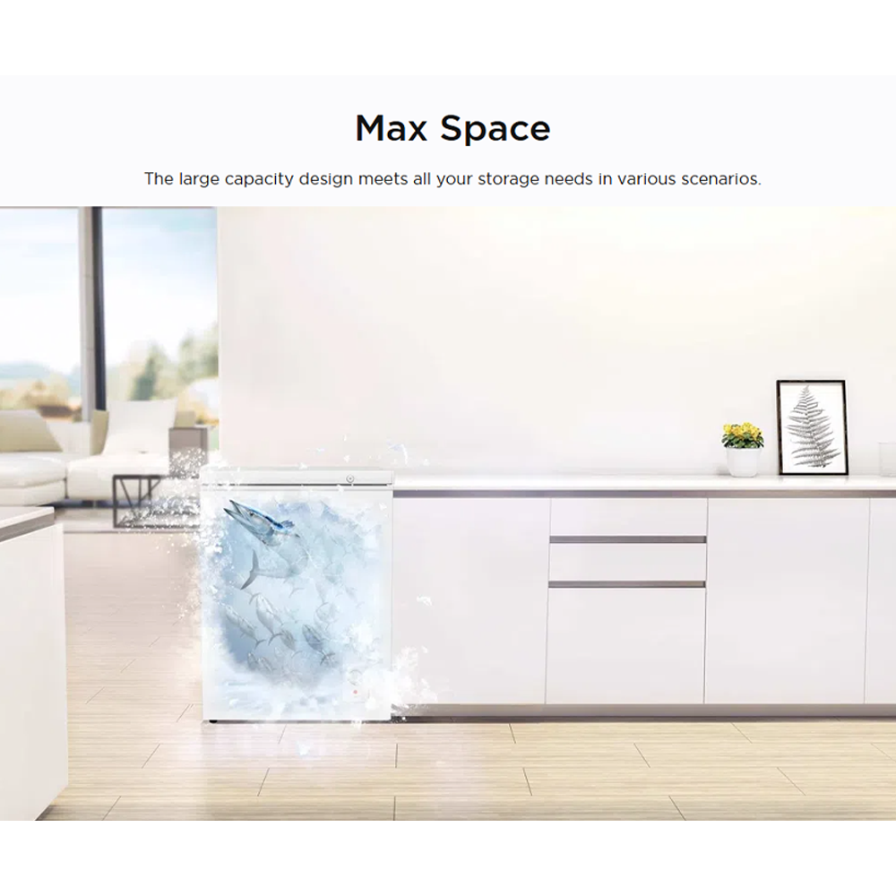 TCL 190L/280L Chest Freezer TCF-190FC/TCF-280FC | Power indicator function | Mechanical Control | Storage basket