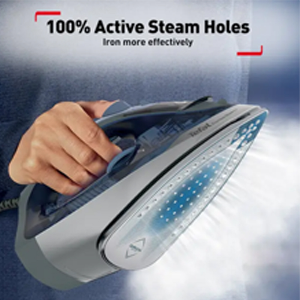 Tefal 2600W Express Steam+ Steam Iron Navy Blue | FV2887 | Automatic Shut-Off | Anti Drip System | Large And Easy To Refill Water Tank