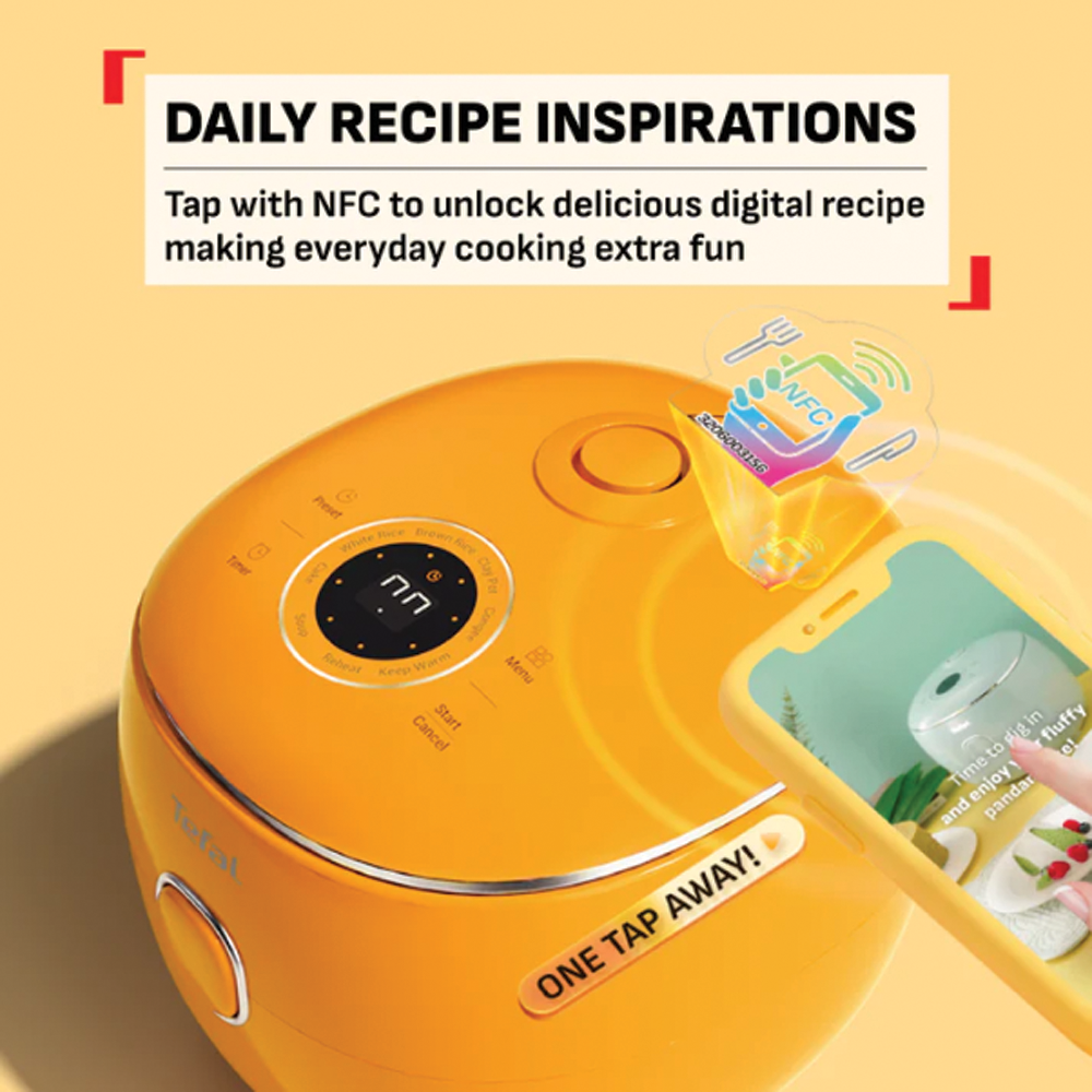 Tefal 0.7L POP Rice Cooker RK535 (periuk nasi) | Digital Smart Cooking Technology | 8 Cooking Programs | 1.5 mm non-stick pot