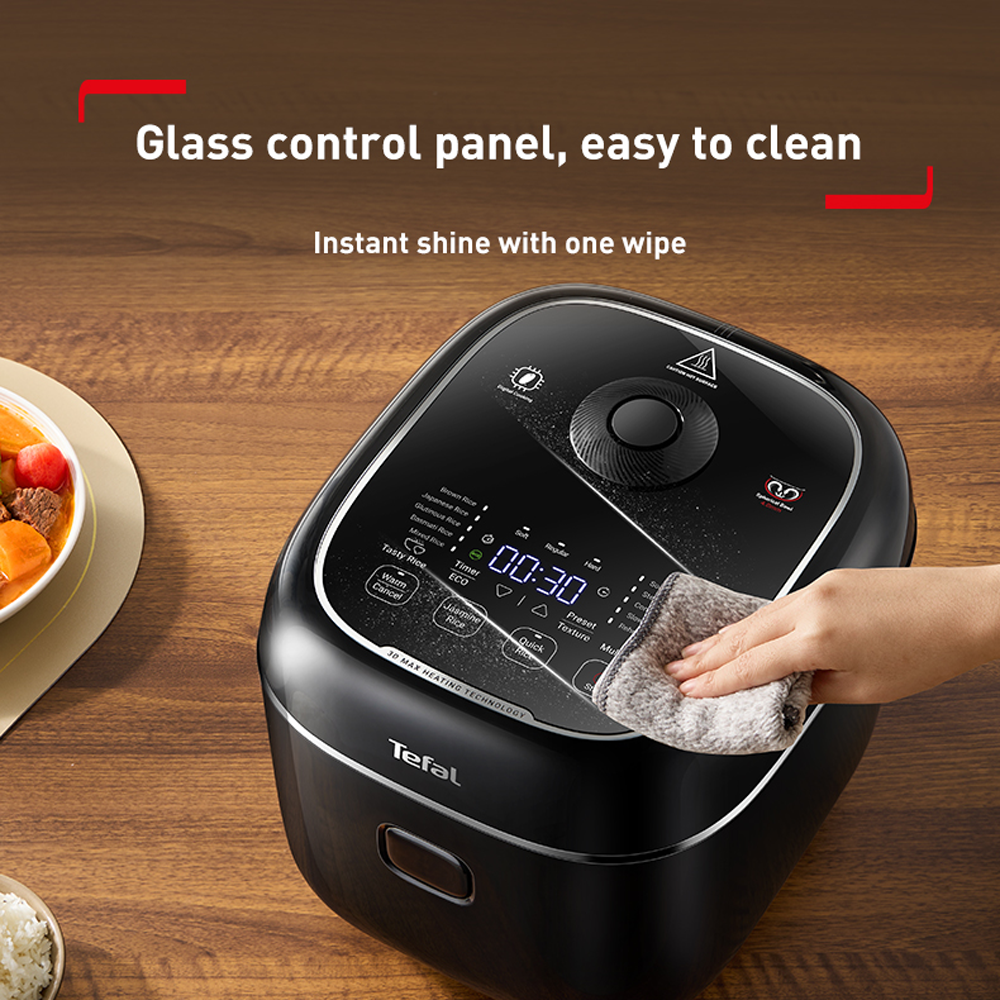 Tefal 1.8L Delirice Max Fuzzy Logic Rice Cooker RK7711 / RK7778 | 3D Max technology | Exclusive spherical pot | Up to 10% energy savings |  Smart digital cooking