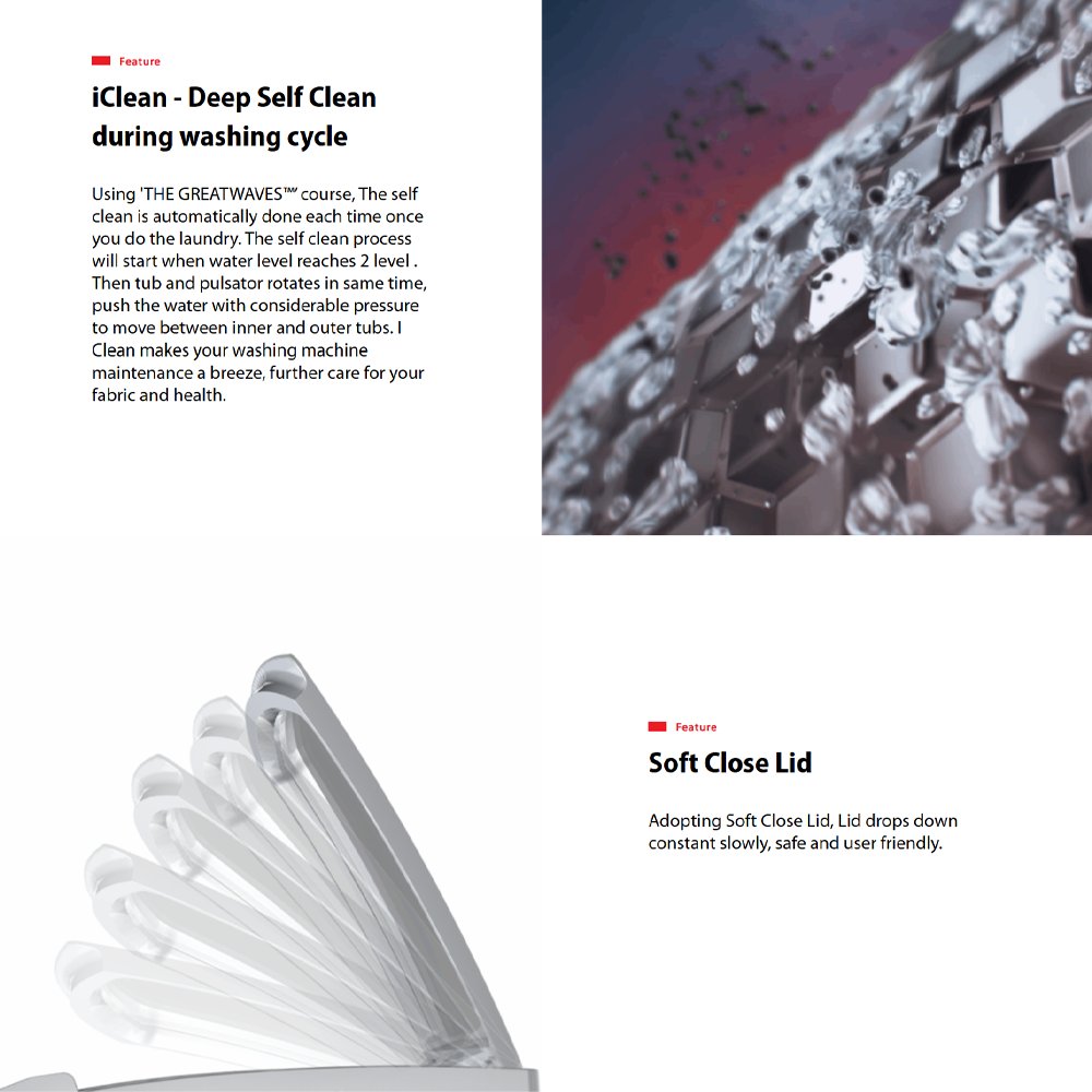 Toshiba 9KG/10KG Top Load THE GREATWAVES Washing Machine AW-M1000EM(SG)/AW-M1100PM(SG) | THE GREATWAVES™ | iClean | Easy Kit | Washing Machine with 2 Years Warranty