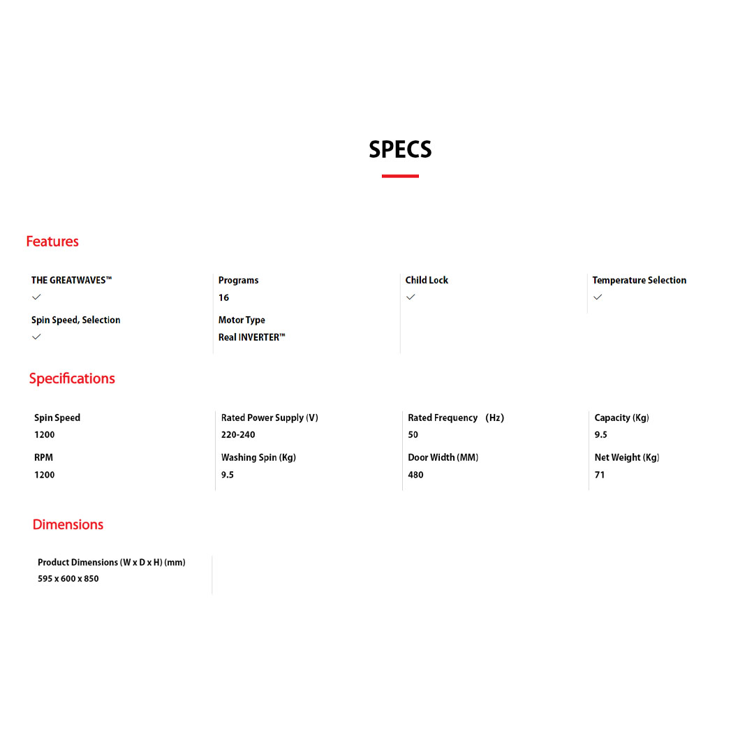 TOSHIBA 9.5KG Front Load Inverter Washing Machine TW-BK105S2M / TW-BK105S2M(SK) | 15 minutes Quick Wash | Color Protecting | Washing Machine with 2 Year General & 10 Year Motor Warranty