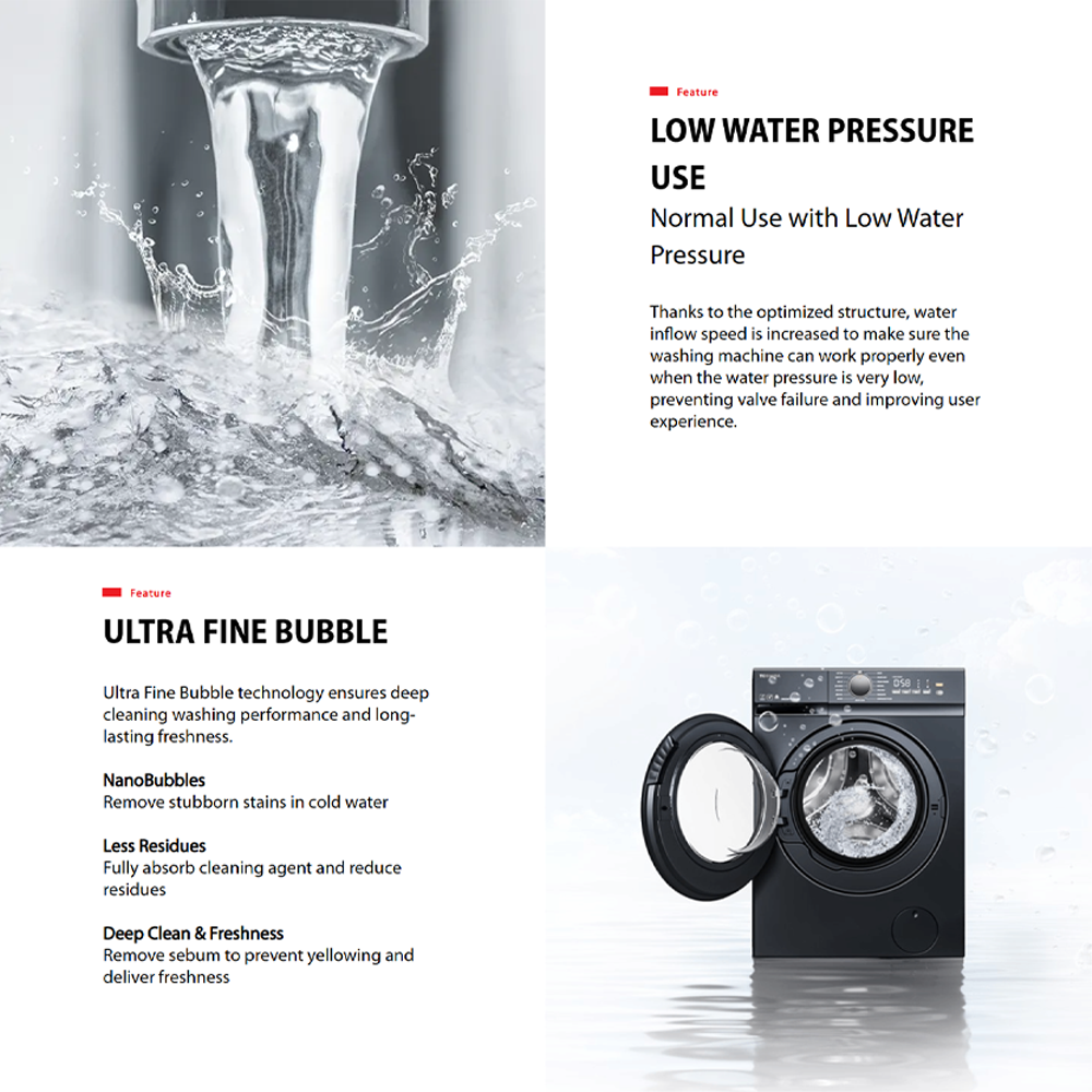 TOSHIBA 10.5KG/7KG Aroma+ AI Smart Front Load Washer Dryer TWD-T21BU115UWM(MG) | THE GREATWAVES™ 2.0 | Ultra Fine Bubble