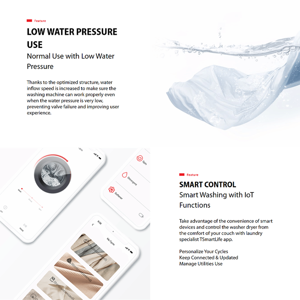 TOSHIBA 10.5KG/7KG Aroma+ SENSEDOSE AI Smart Front Load Washer Dryer TWD-T25BZU115MWM(MG) | THE GREATWAVES™ | Aroma+