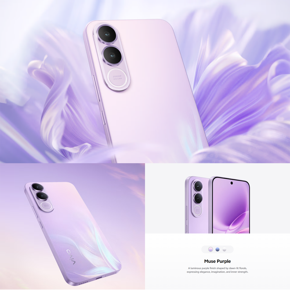 vivo V70 FE 5G 8GB+256GB/ 12GB+256GB | 6.83 inches | 200MP Rear Camera | Mediatek Dimensity 7360 Turbo (4 nm) | Android 16, OriginOS 6 | 7000mAh, 90W Fast Charge