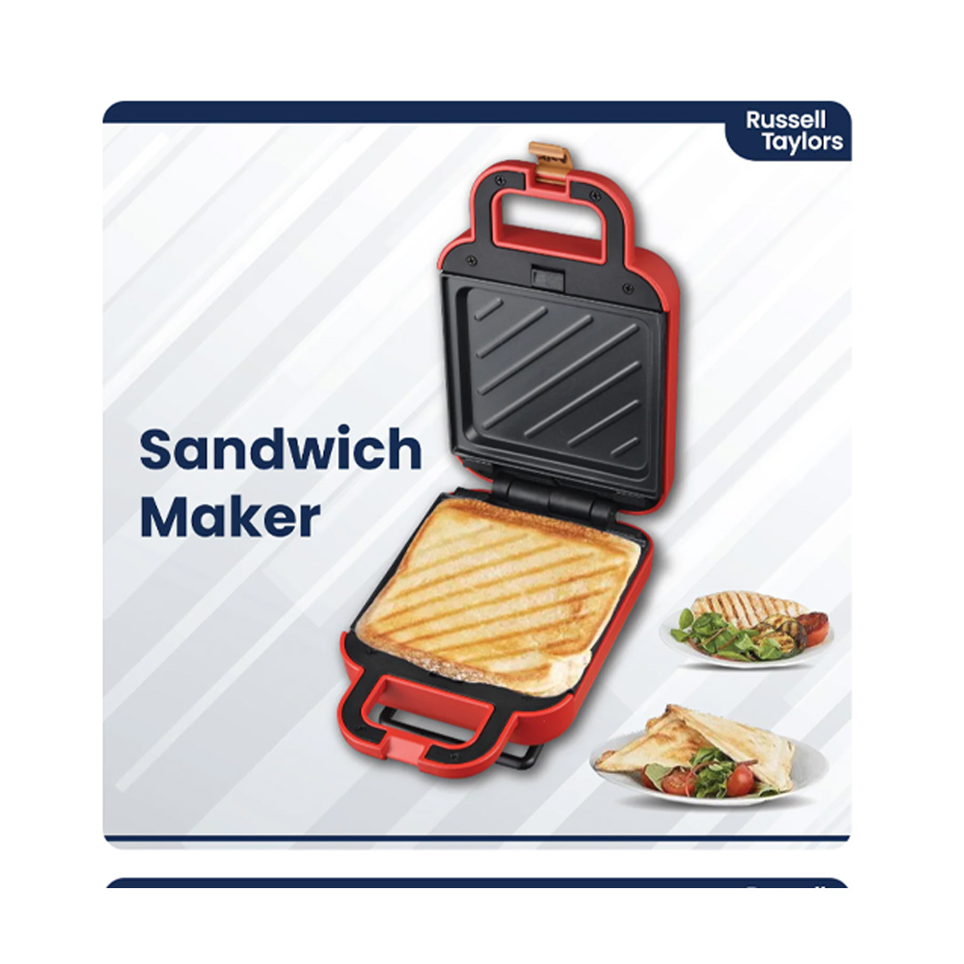 Russell Taylors 3-in-1 Waffle Sandwich & Doughnut Maker WM3 | 600W Power | Restaurant Style Waffles | Removable Plates | 3-in-1 Maker with 2 Year Warranty