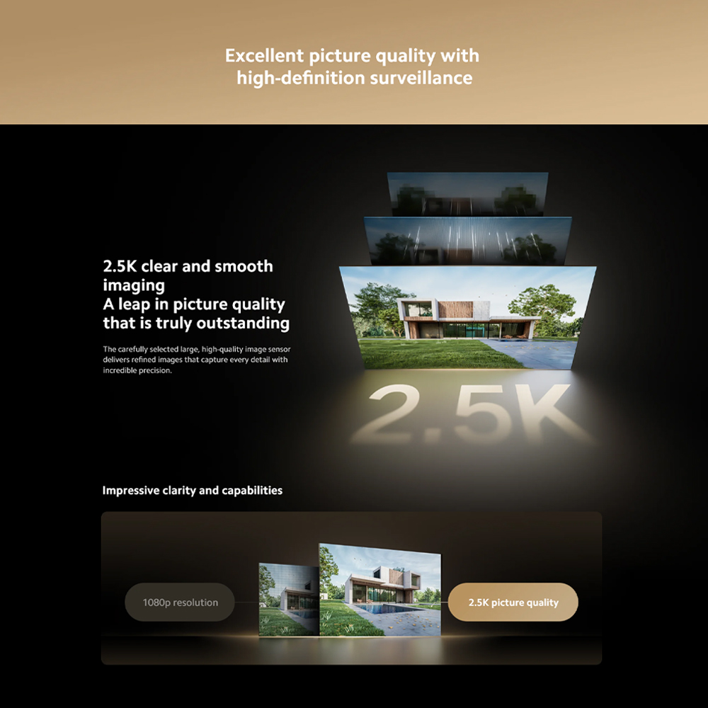 Xiaomi 2500P Outdoor Camera BW500 MJSXJ06BY | 6-month durable battery | 2.5K full-colour night vision