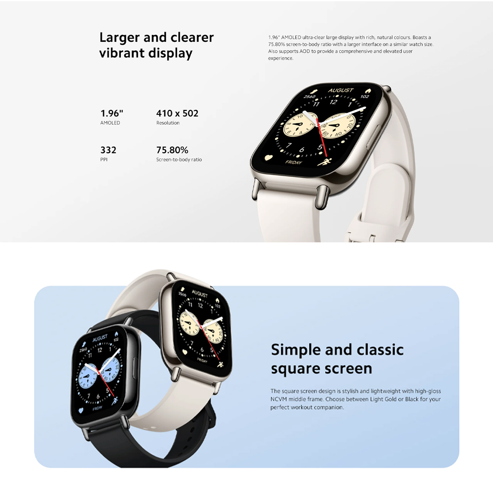 Xiaomi Redmi Watch 5 Lite | 1.96" AMOLED | up to 18 days battery | built-in GNSS