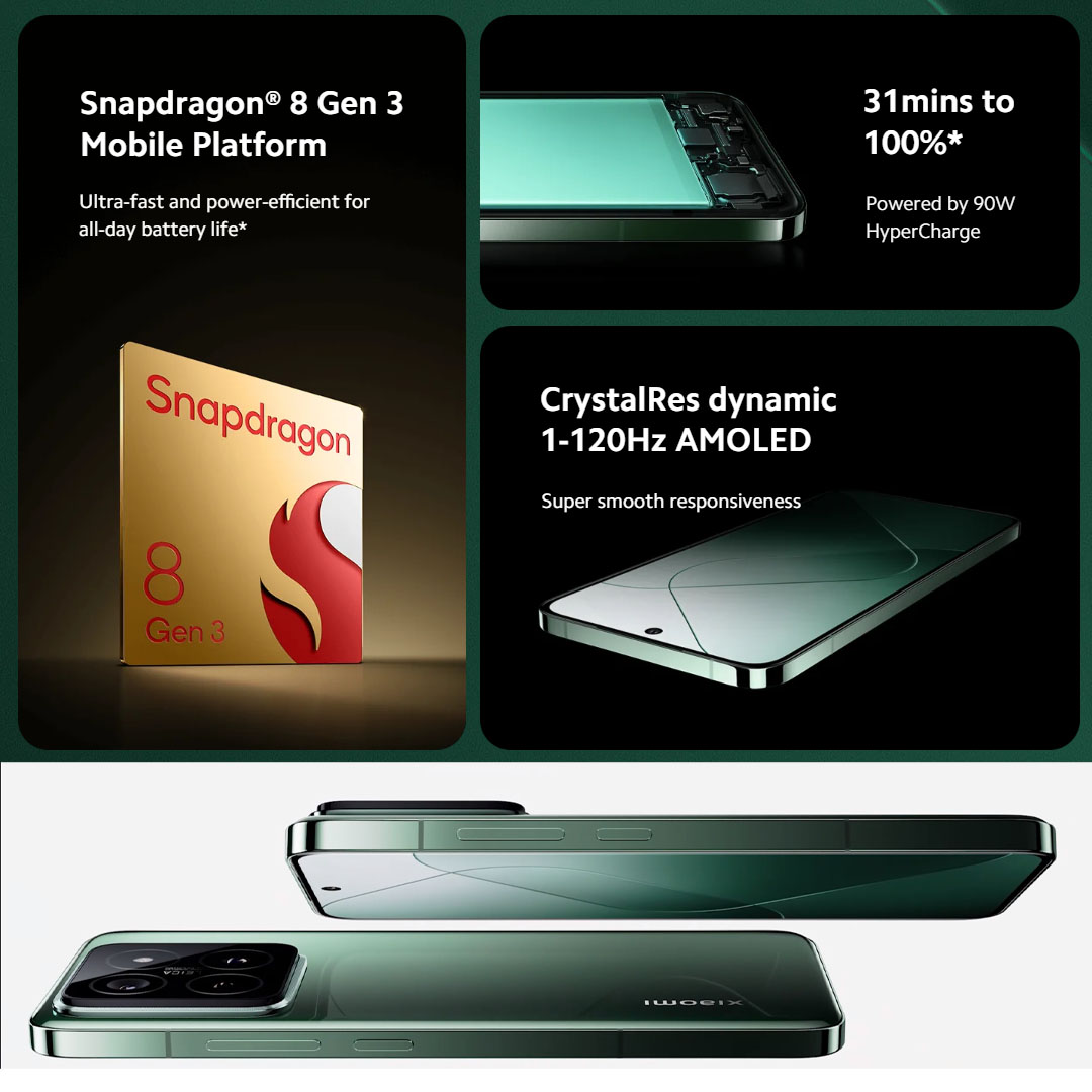 Xiaomi 14 12GB+512GB | Ultra-large Image Sensor | Supports Dolby Vision® Shooting | Leading Imagery | Compact Size | Smartphone with 1 Year Warranty