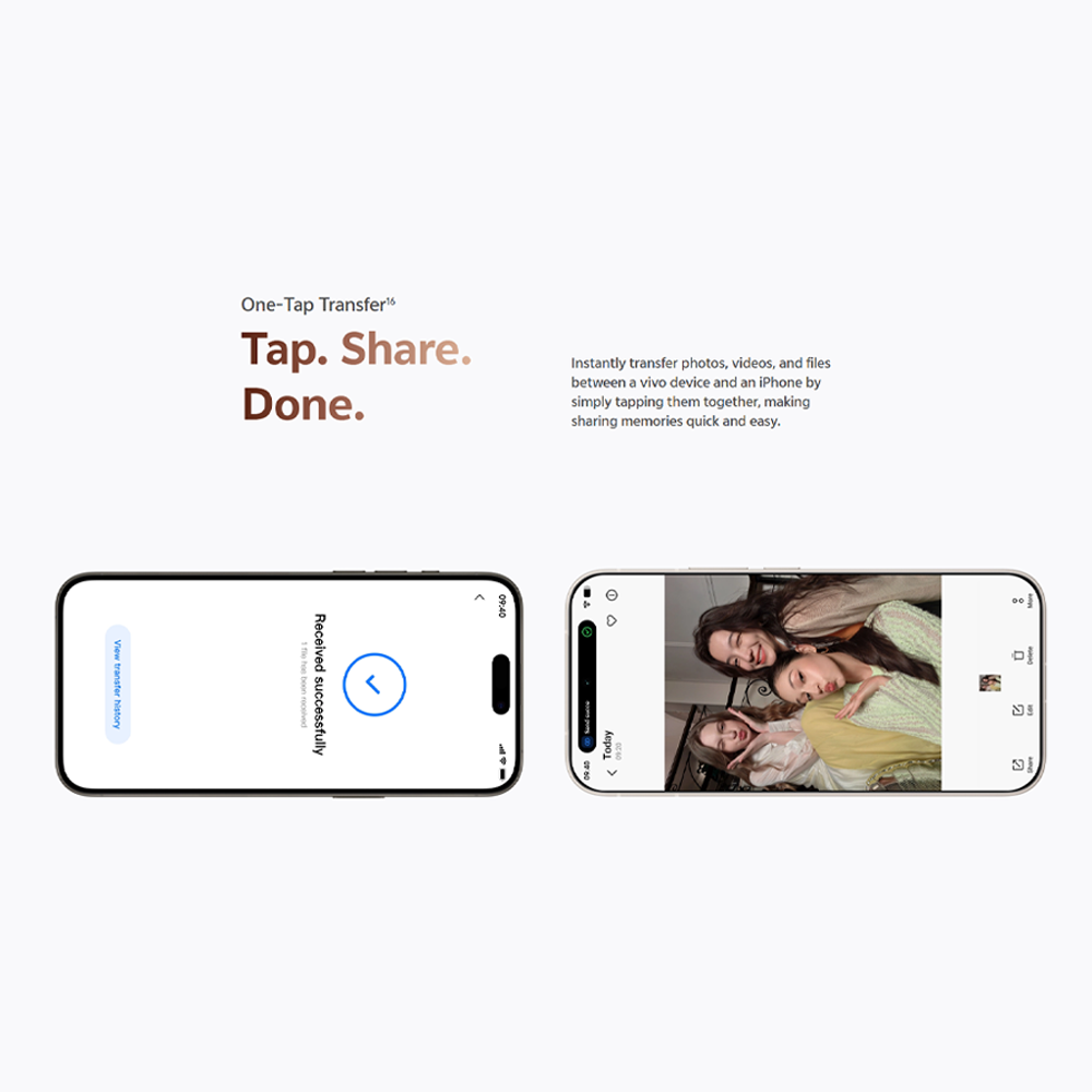 vivo V70 5G 8GB+256GB/ 12GB+256GB/ 12GB+512GB | 6.59 inches | 50MP Rear Camera | Qualcomm SM7750-AB Snapdragon 7 Gen 4 (4 nm) | Li-Po 6500 mAh