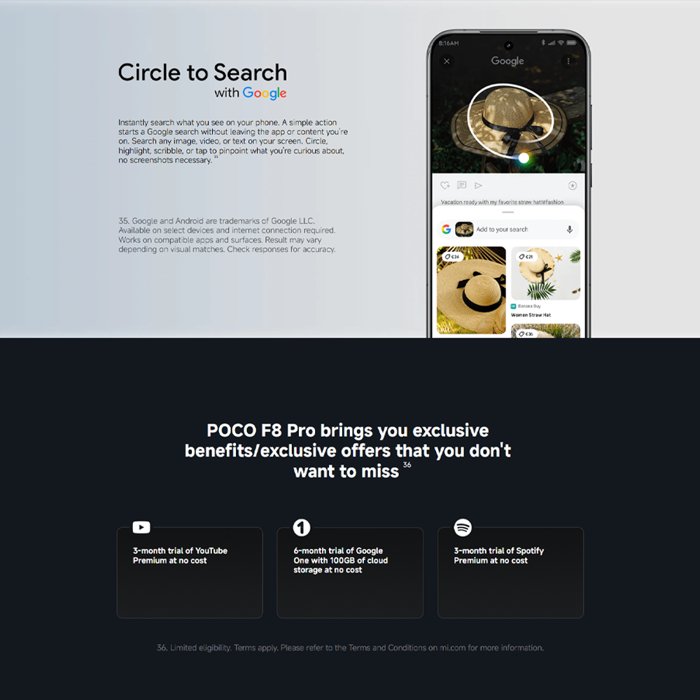 Xiaomi POCO F8 Pro | Snapdragon® 8 Elite | 6210mAh battery | 6.59" 120Hz POCO HyperRGB AMOLED | 50MP Triple Camera with OIS