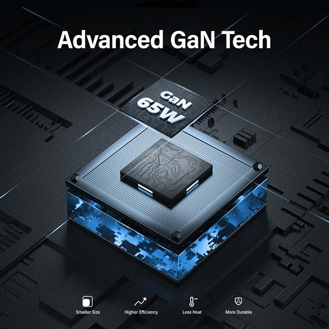 RIVERSONG 65W PowerKub G65 GaN5 Super Fast Charging Wall Charger Adapter AD102 | Advance Gan Tech | Multiple Protection | Adapter with 1 Year warranty