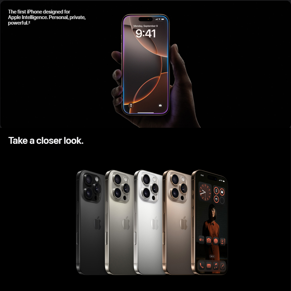 Apple iPhone 16 Pro Max | 6.9" LTPO Super Retina XDR OLED | 48 MP Main Camera | Apple A18 Pro (3 nm) | USB Type-C 3.2 Gen 2, DisplayPort | Stereo Speakers Sound | Smartphone with 1 Year Warranty