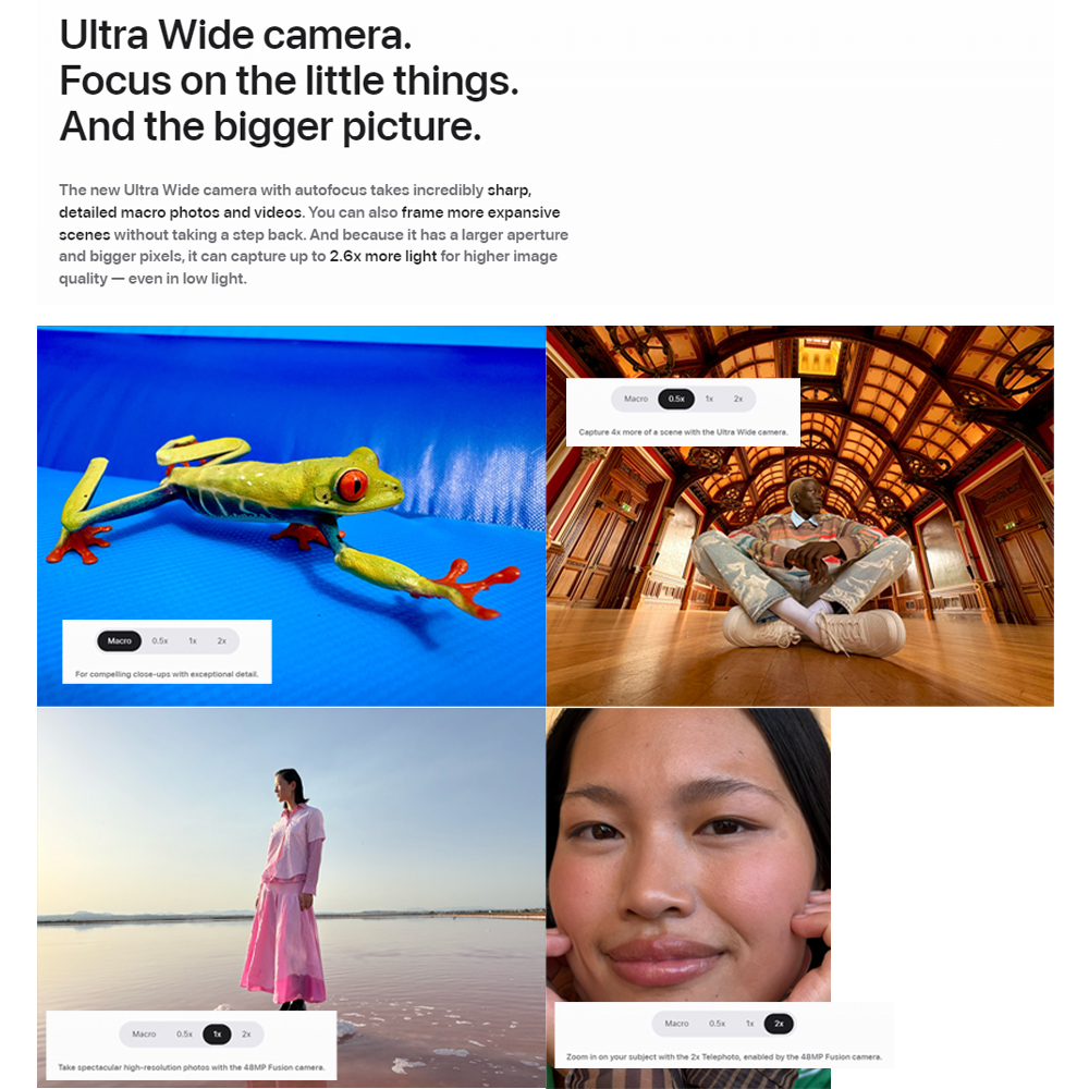 Apple iPhone 16 | 6.1" Super Retina XDR OLED | 48 MP Main Camera | Apple A18 (3 nm) | USB Type-C 2.0, DisplayPort | Stereo Speakers Sound | Smartphone with 1 Year Warranty