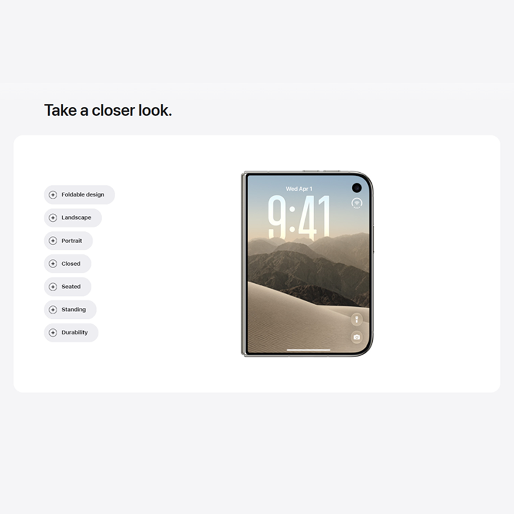 Apple iPhone Duo 256GB / 512GB / 1TB / 2TB | 7.6-inch, LTPO Super Retina XDR OLED| 48MP Rear Camera | iOS 27 | Apple A20 Pro | Li-Ion 5400 mAh