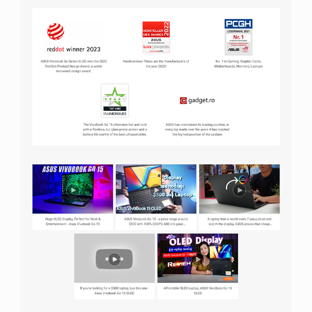 ASUS Vivobook Go 15 Laptop E1504F-ANJ871WS | 8GB+512GB SSD | AMD Ryzen 3 7320U Processor 2.4GHz | 15.6-inch