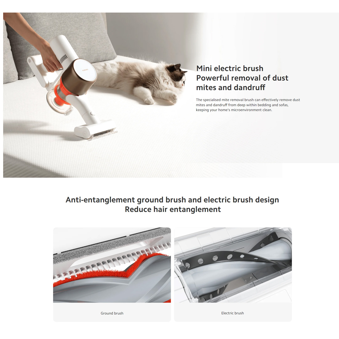 Xiaomi 425W Vacuum Cleaner G10 Plus B207 | 12-Cone Cyclone Dust-Separation System | Suction Time Up to 65 Minutes |  New 3+1 Functional Brush Head Set | Vacuum with 1 Year Warranty