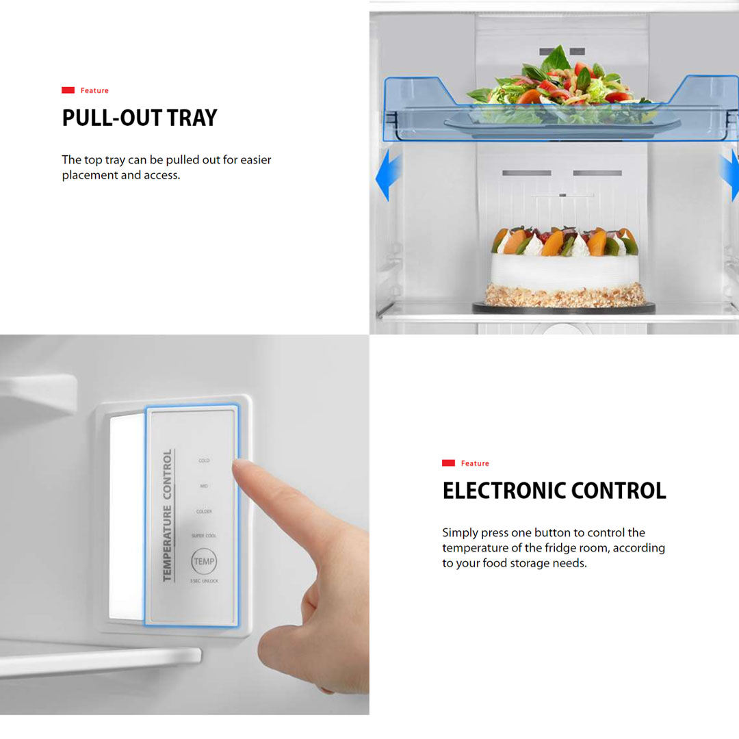 TOSHIBA 410L 2 Doors Inverter Pure BIO Refrigerator GR-RT466WE-PMY(58) | Electronic Control | Multi- Air Flow | Origin Inverter | Refrigerator with 1 Year Warranty