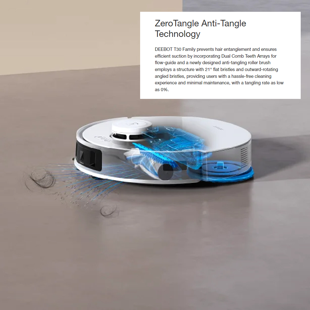 Ecovacs 11000Pa DEEBOT PRO OMNI T30 | Mini OMNI Station | Stylish Appearance | TruEdge Adaptive Edge Mopping