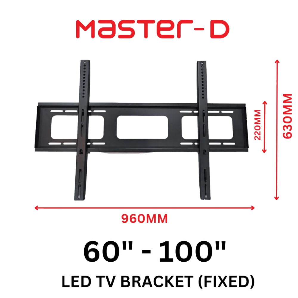 Master D 60"-120" LED TV BRACKET - Wall Mount (FIXED) GJ-106 | Max Weight: 150 kg | Wall Distance: 25 mm