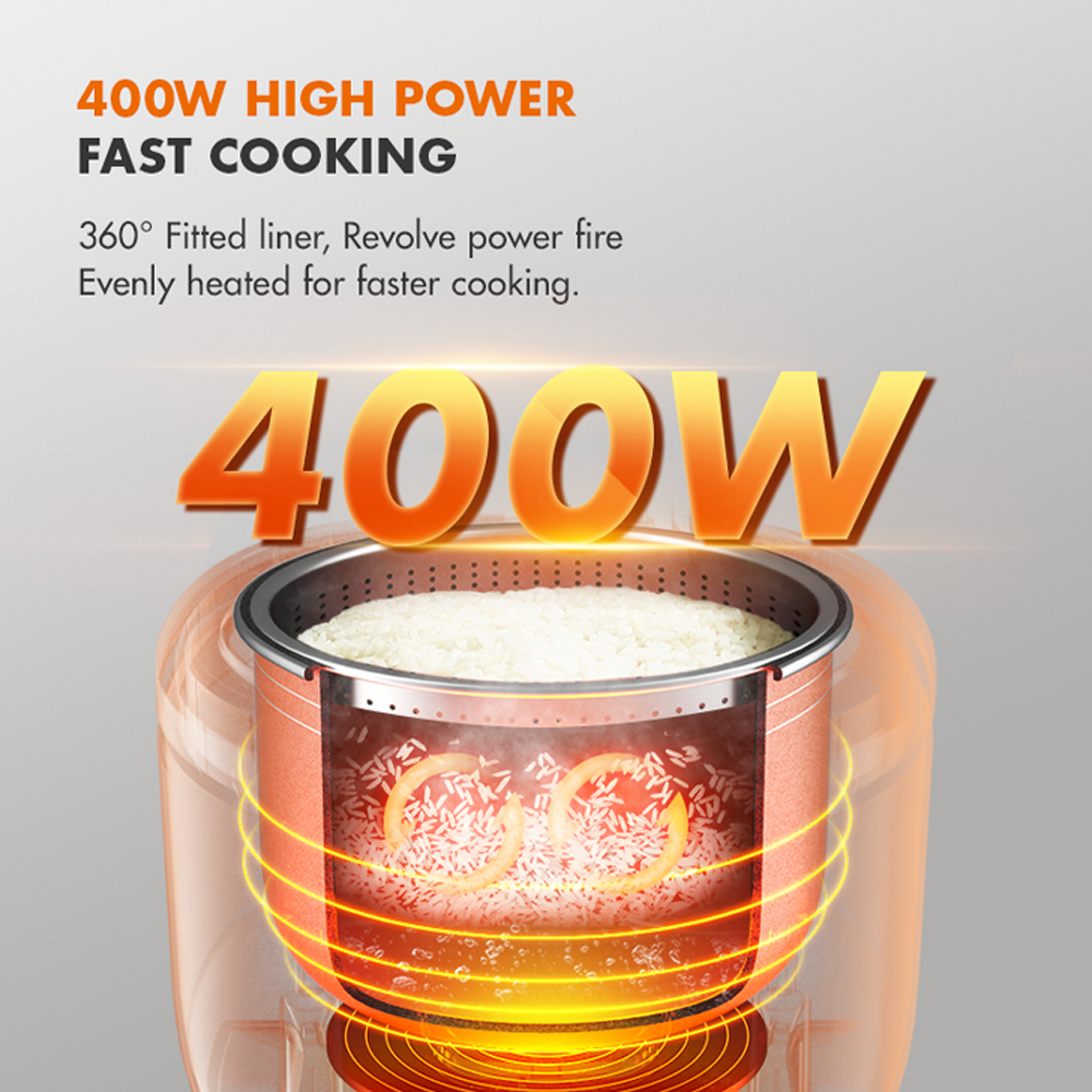 Gaabor 2L Rice-cooker Parameters GR-S25D | 400W HIGH POWER | One-Button Operation | 1  Year General Warranty