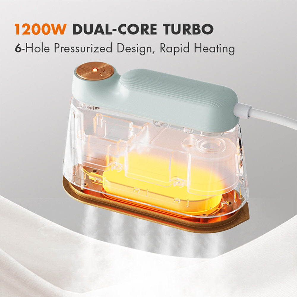 Gaabor 1200W Handheld Steamer Iron Parameters HM-M01A | Dual-Core Turbo 30s Rapid Heating | One Machine For Multiple | Perfect Travel Companion | 1  Year General Warranty