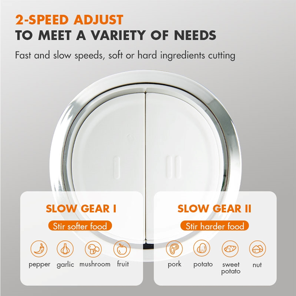 Gaabor 2L Food Processor Blender MG20M-WH01A  | 300W High Power |  2L Large Capacity | Easy To Clean | 1  Year General Warranty