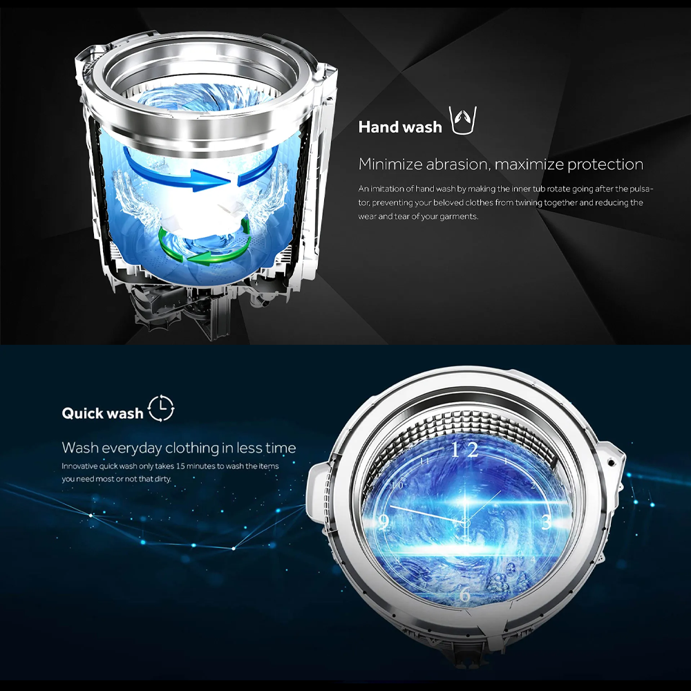 HAIER 12/14KG Top Load Direct Motion Inverter Washing Machine HWM120/HWM140-B1678ES8 | Direct Motion Inverter Motor | Quick Wash