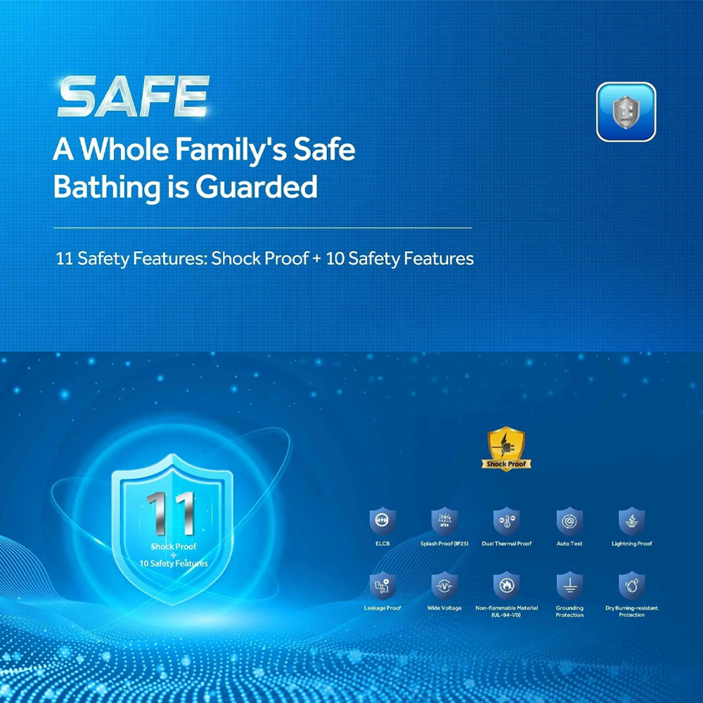 HAIER 3800W Instant Water Heater EI38M-B1WS(MY) | Bubble Elimination Technology | 3D AI Technology | Shock Proof