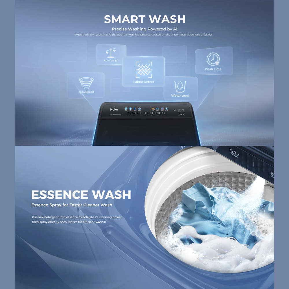 HAIER 18KG/20KG Top Load Direct Motion Inverter Color AI Washing Machine HWM180-B2158B/HWM200-B2158B