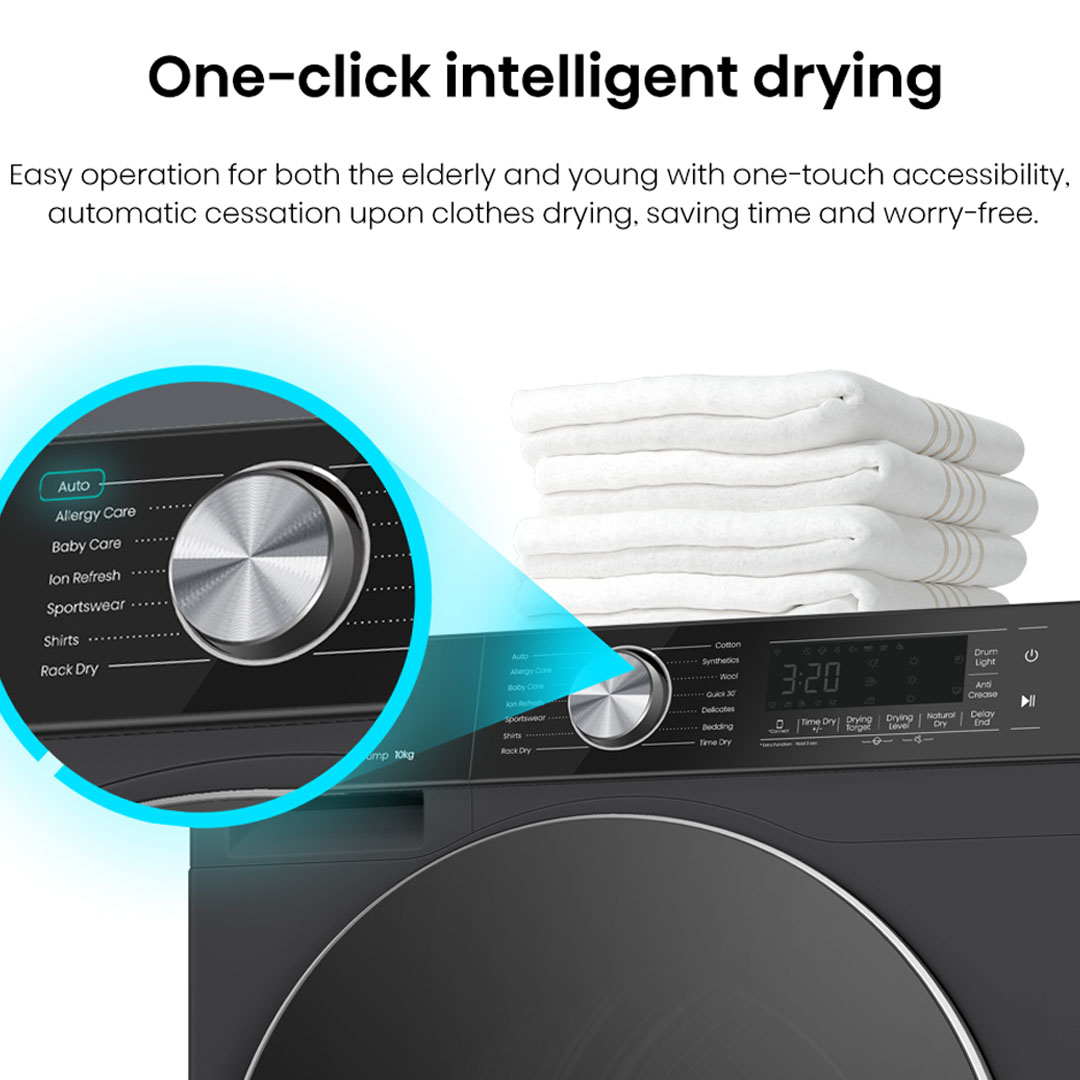 HISENSE 10.5KG Front Load Washing Machine WF5S1075BB | Active Hygiene | Remove 99.99% Bacteria | Sterile Rubber Seal | Washing Machine with 1 Year Warranty