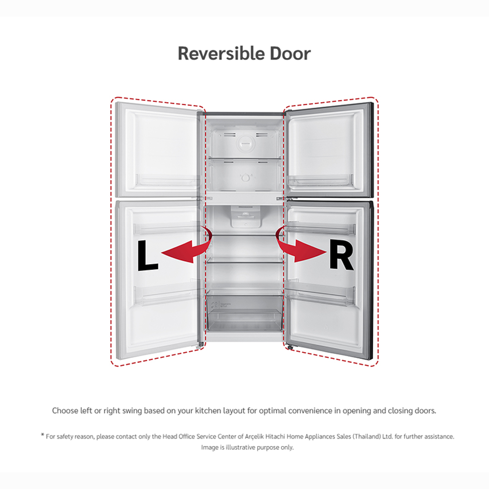 Hitachi 182L 2 Doors Top Mount Inverter Refrigerator HRTN5198MXMY |Tempered Glass Shelves| Quick Freezing