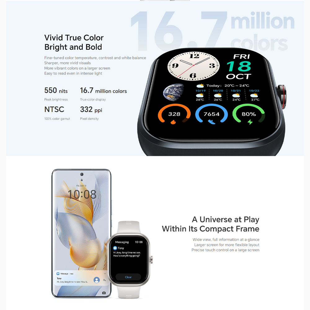 HONOR Choice Haylou Watch 220mm | Ultra-long Battery Life | All-day Health Monitoring | 5ATM Water Resistance | 1  Year General Warranty