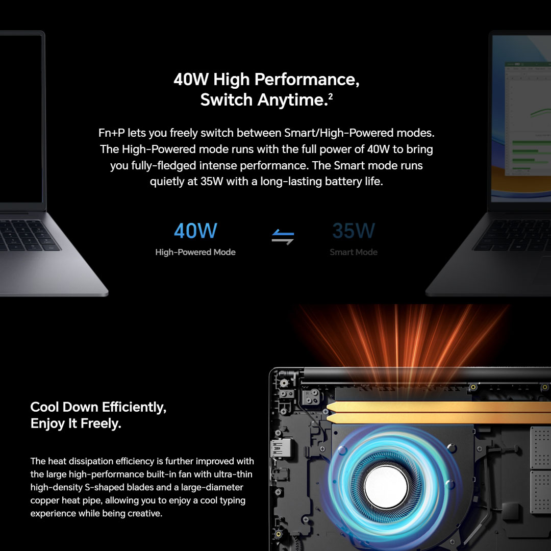 HONOR MagicBook X 16 16-inch 12th Generation Intel® Core™ i5-12450H Intel UHD Graphics | 65W Portable Fast Charger | Comfortable Reading | 7.5 Hours of Daily Office Work | Laptop with 1 Year Warranty